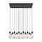 Z-Lite Arden Linear Chandelier, 17-Light, 18 In.W x 42 In.L x 12 In.H, Matte Black/Clear 651P-17L-MB - alternate 4
